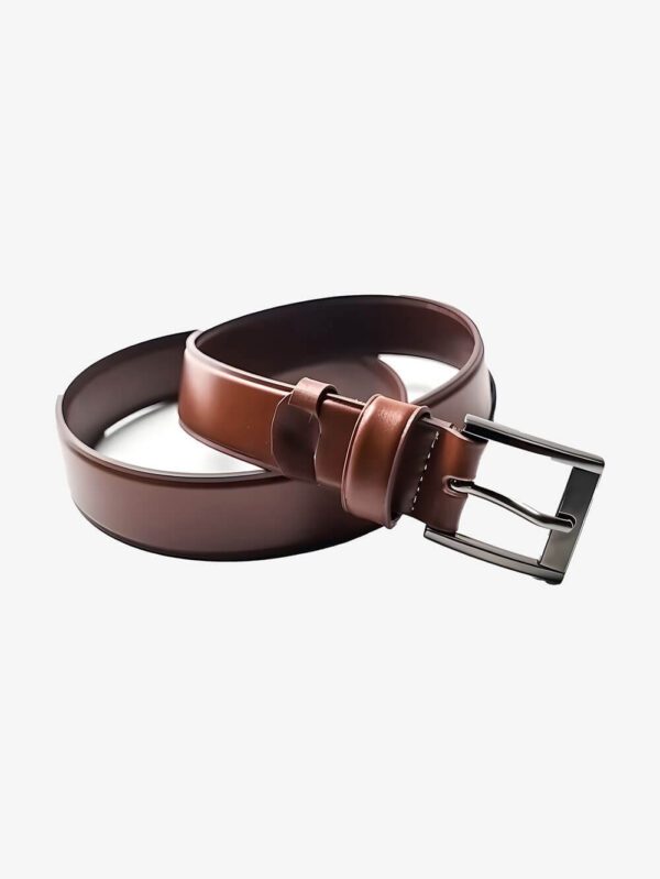 Leather reversible belt