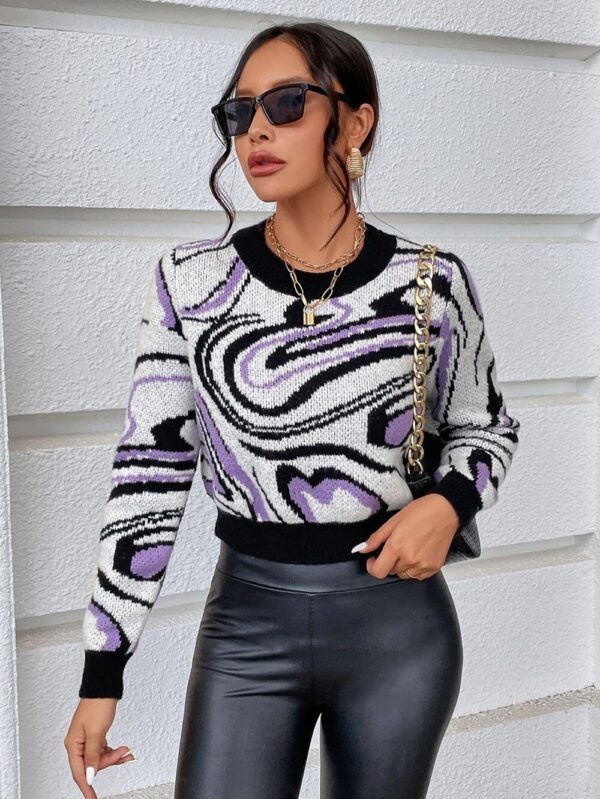 Textured knit sweater