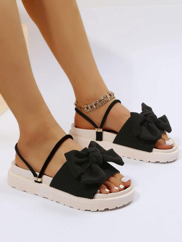 Fit bow mules sandals
