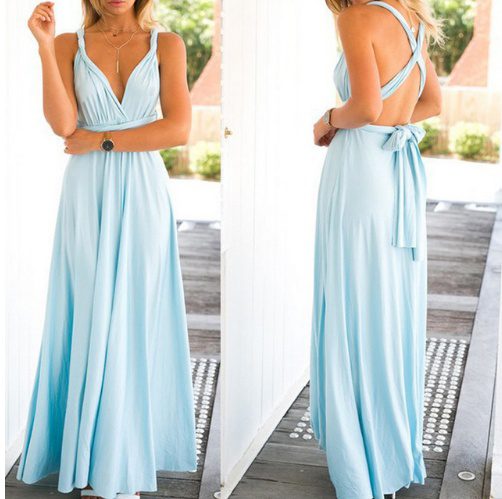 Women’s Convertible Multiway Backless Maxi Dress – Sexy Floor-Length Party, Club & Bridesmaid Summer Gown - Image 4