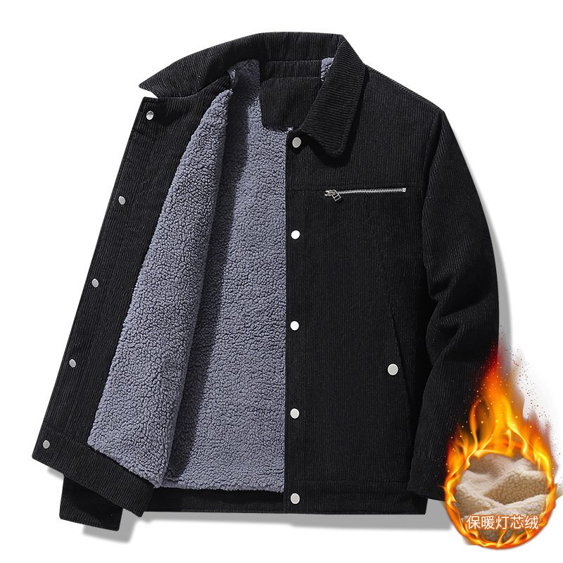 Winter Slim Retro Lapels Thick Corduroy Jacket – Men’s Fashion Casual Coat - Image 3