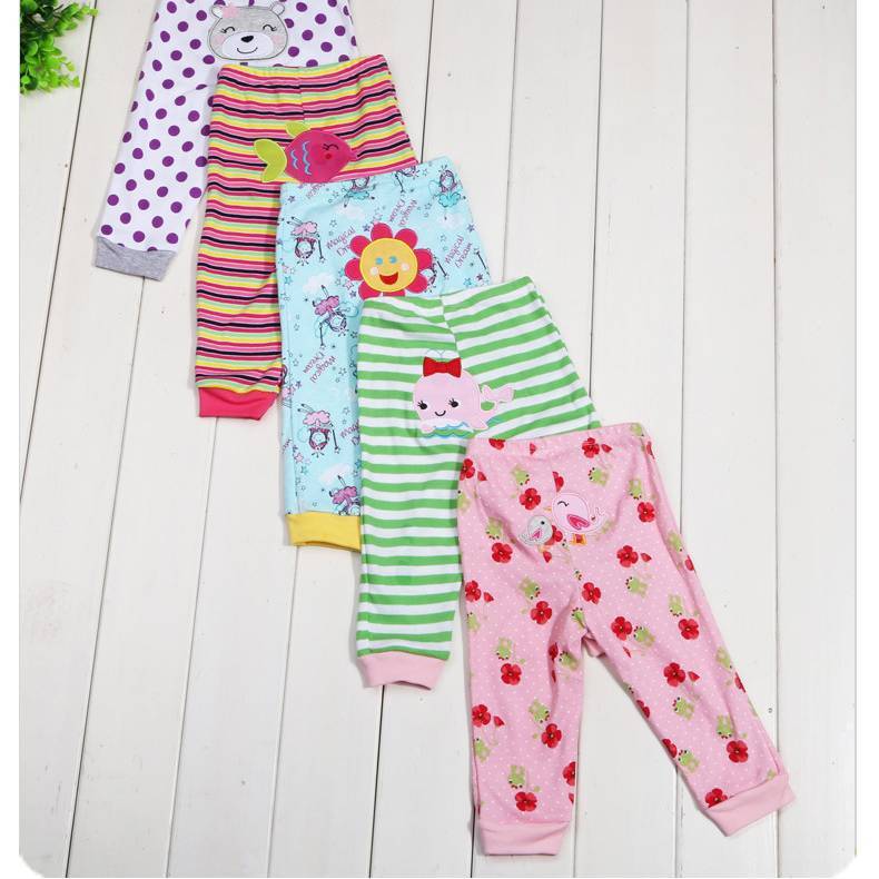 5-Pack Cartoon Print Baby & Toddler Leggings – Soft Cotton PP Pants for Boys & Girls (0-24M) - Image 5
