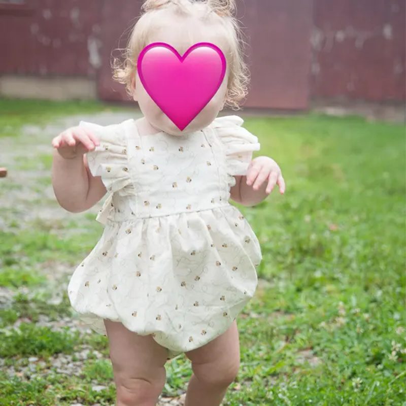 Baby Girl Honeybee Bubble Romper – “1st Bee Day” Birthday Outfit with Bee Print (0–12M) - Image 6