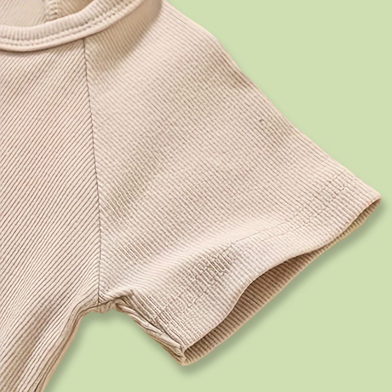 3-Pack Baby Boys Ribbed Rompers – Long Sleeve Button Front One-Piece Jumpsuit Set (0–24M) - Image 3