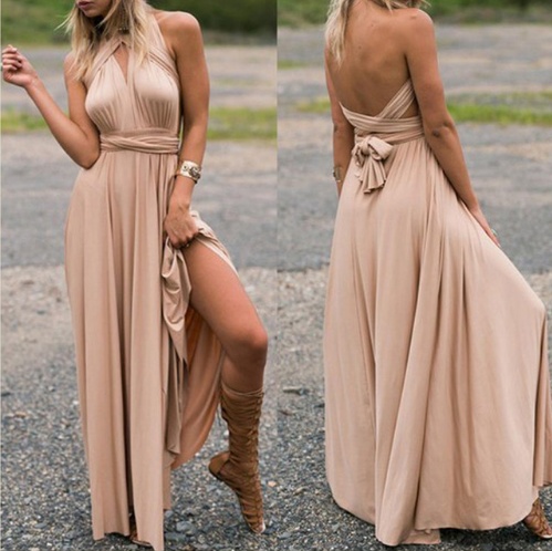 Women’s Convertible Multiway Backless Maxi Dress – Sexy Floor-Length Party, Club & Bridesmaid Summer Gown - Image 10